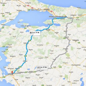 Kocaeli - izmir arasinda Balikesir dokumasi..