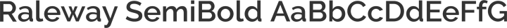 Raleway SemiBold free font