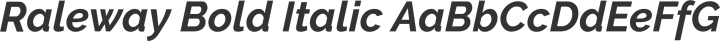 Raleway Bold Italic free font