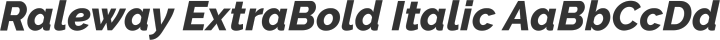 Raleway ExtraBold Italic free font