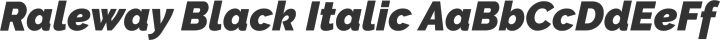 Raleway Black Italic free font