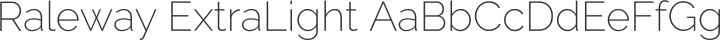 Raleway ExtraLight free font