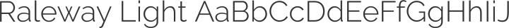 Raleway Light free font