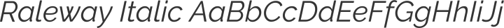 Raleway Italic free font