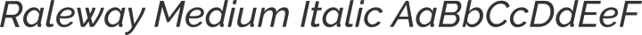 Raleway Medium Italic free font