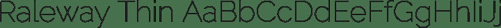 Raleway Thin free font